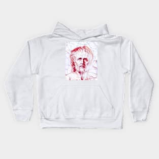 Lucius Annaeus Seneca Portrait | Lucius Annaeus Seneca Artwork | Line Art Kids Hoodie